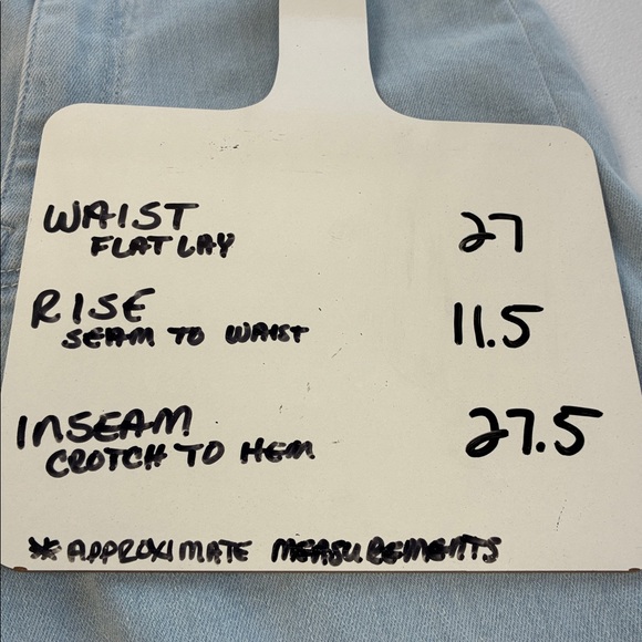 Maeve The Ettie Jeans Wide-Leg High-Rise Crop Light Blue Wash Denim 28 - Picture 9 of 9